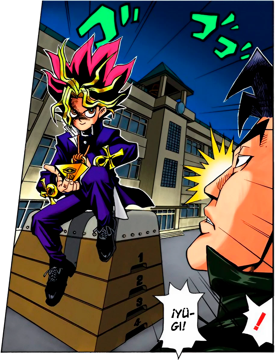 Yugi Oscuro esperando a Ushio
